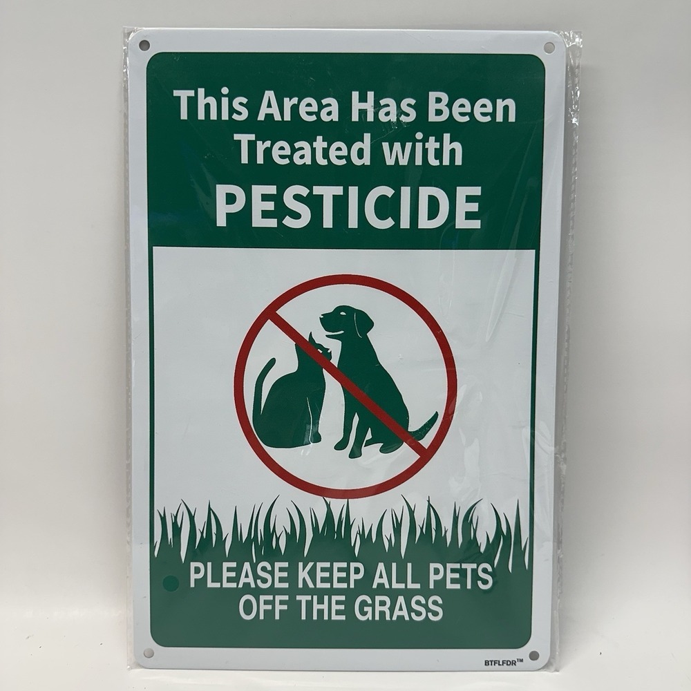 Please Keep All Pets Off Grass Sign 8x12 Aluminum No Pets Lawn Yard Warning Sign